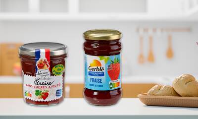 Confitures de fraises Des préparations moins sucrées mais ultratransformées