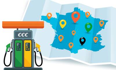 Carte gratuite du prix des carburants  Trouvez le carburant le moins cher près de chez vous