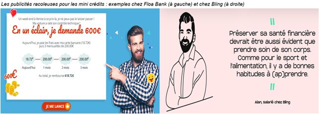 Exemples de publicités pour les mini crédits Exemples de publicités pour les mini crédits