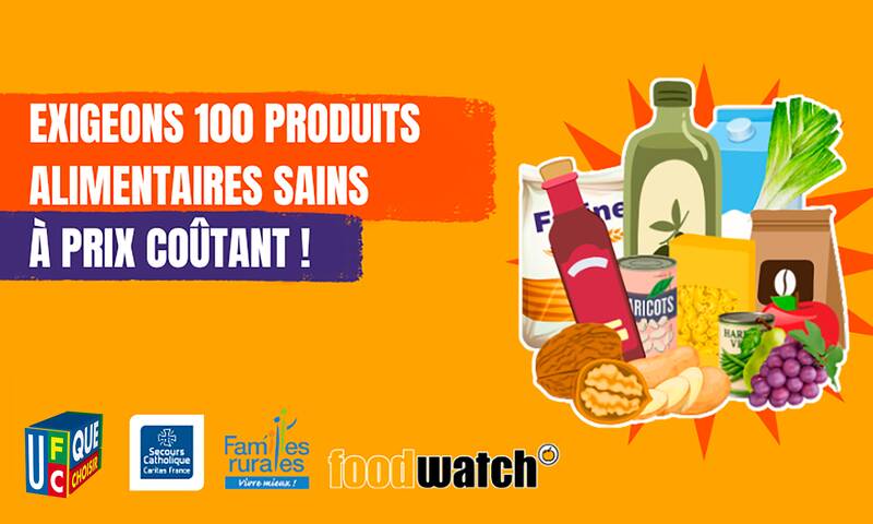 Pétition Exigeons 100 aliments bons pour la santé à prix coûtant dans les supermarchés !