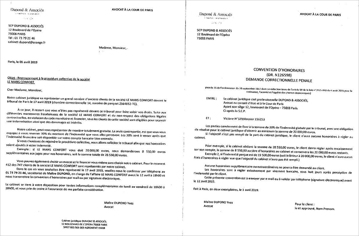 Arnaque Des fausses lettres tirent parti de liquidations judiciaires Actualité UFCQue Choisir