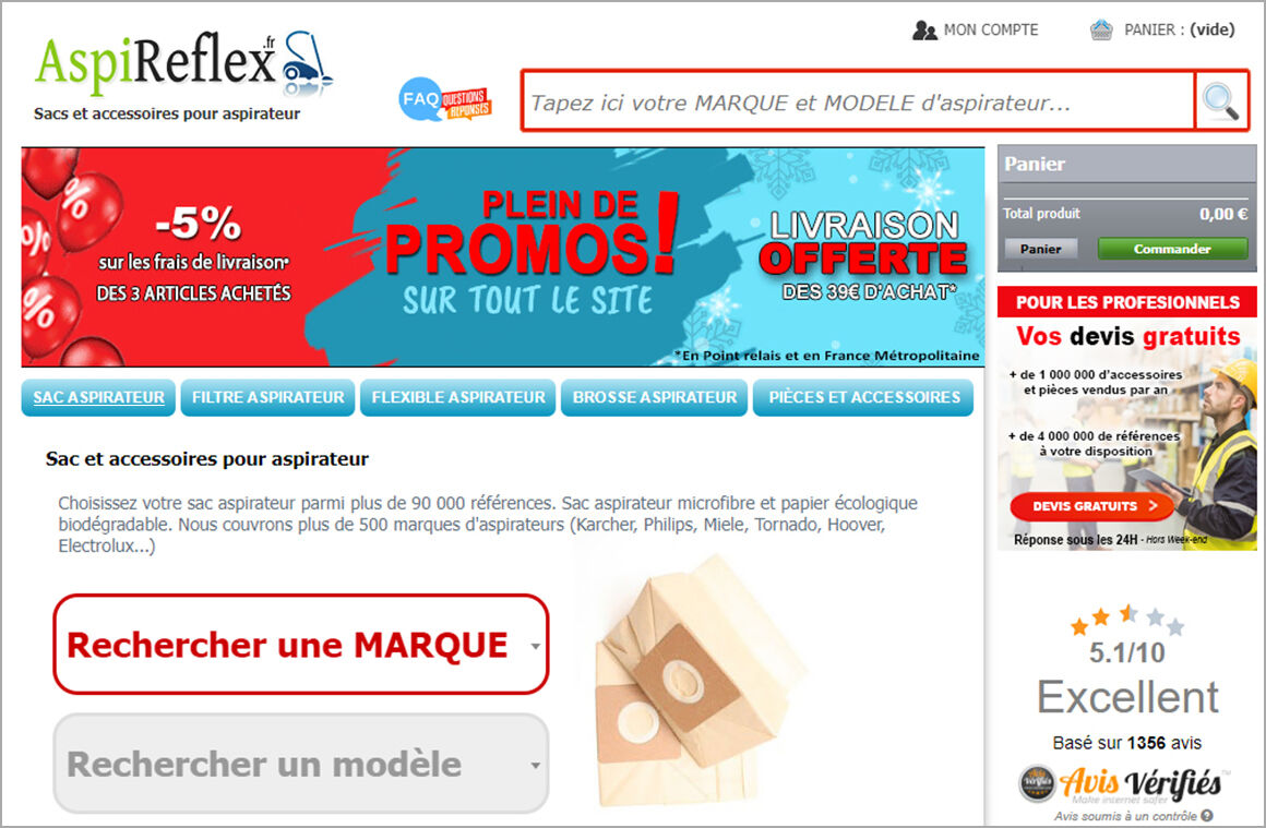 Site web Aspireflex.fr