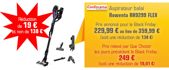 analyse prix black friday 2020 aspirateur balai rowenta