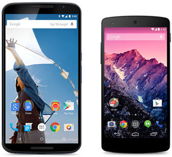 Nexus 6 et 5