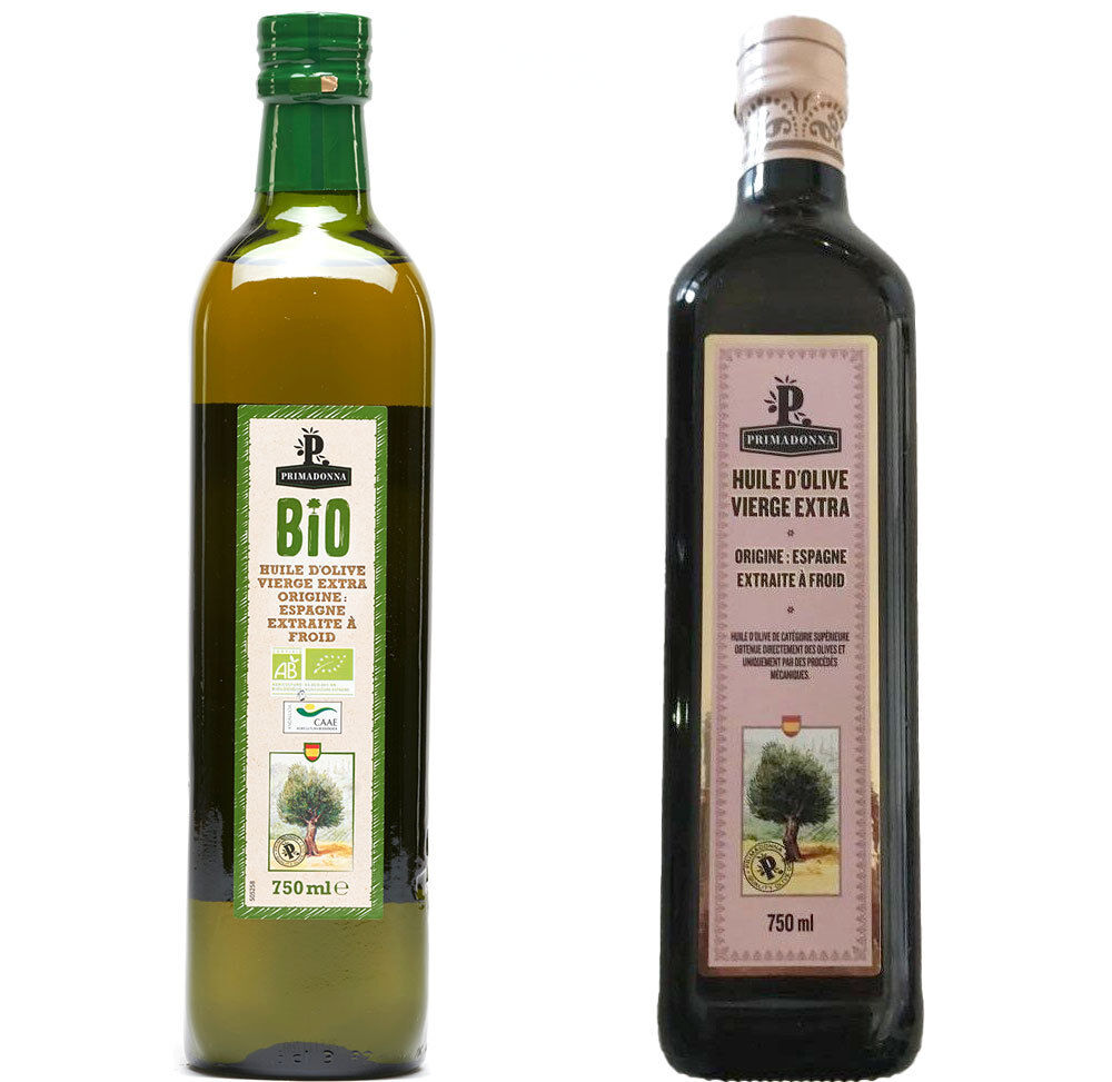 Huiles d’olive de marque Primadonna