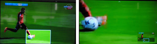 Fonction zoom du mode Football TV Samsung