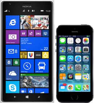 Nokia Lumia 1520 vs Iphone 5S
