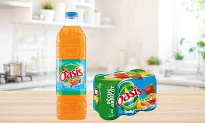 Oasis pêche-abricot De l’huile de palme dans une boisson !