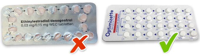 Pilules contraceptives Optimizette