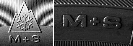 Symbole 3PMFS et marquage M+S