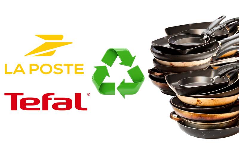 Recyclage Des poêles à la Poste, Tefal en promo