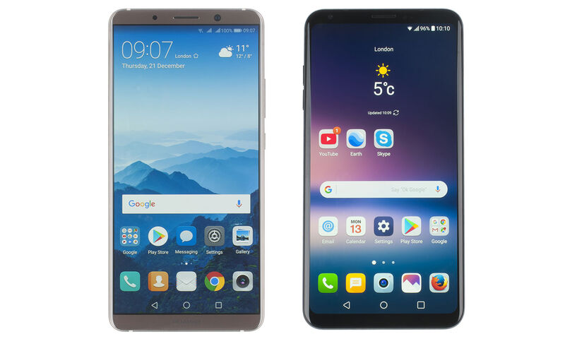 Smartphones haut de gamme Huawei Mate 10 Pro face au LG V30