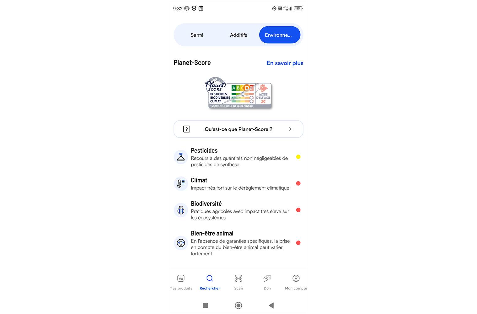 Produit Alimentaire application QuelProduit