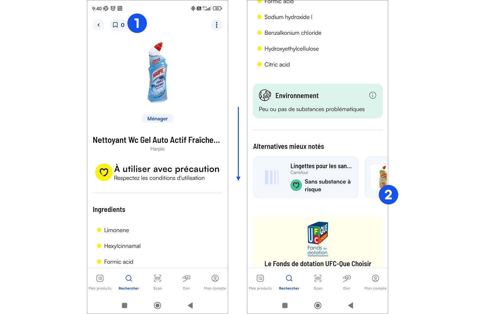 Produit Ménager application QuelProduit