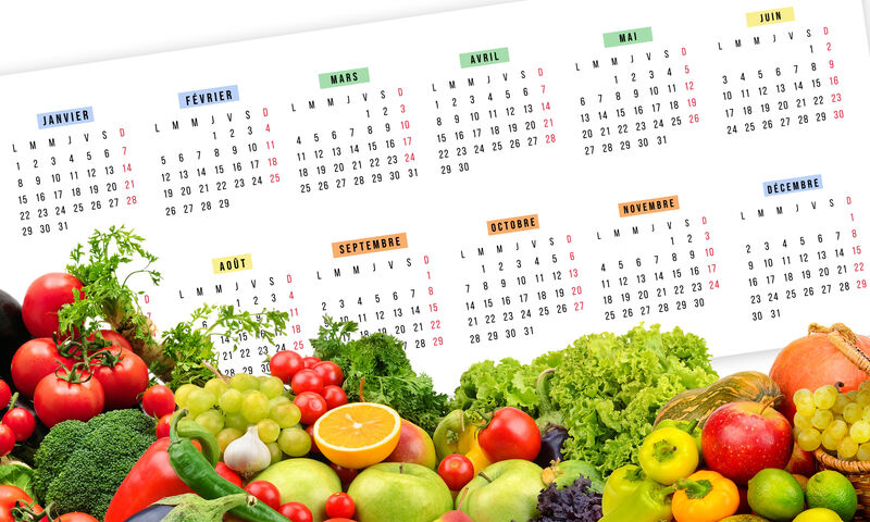 Alimentation Le calendrier des fruits et légumes de saison