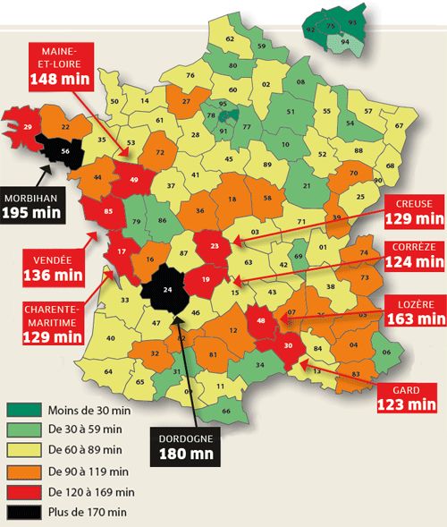 La carte de France des coupures d'électricité