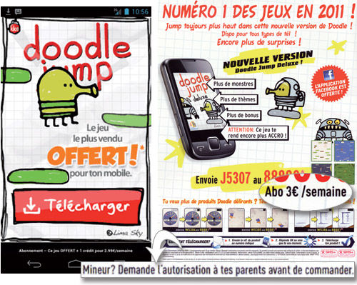 Publicité Doodle Jump