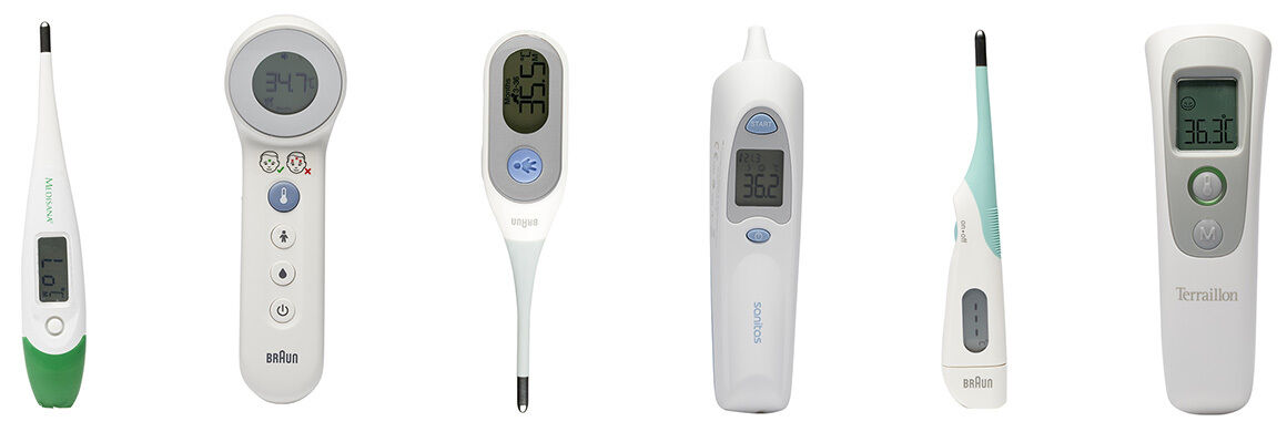 Thermomètre infrarouge et frontal pour les tests covid-19