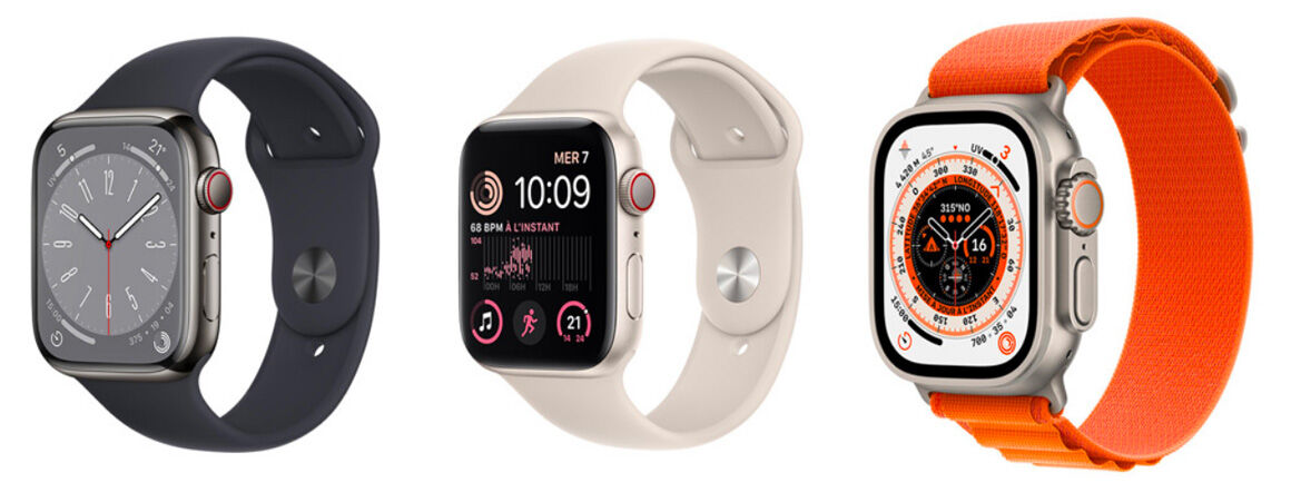 Visuel guide achat montres connectees Apple Watch