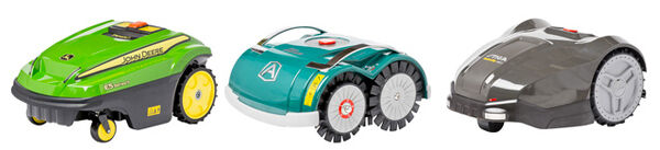 Les tondeuses robots John Deere Tango E5 serie 2, Ambrogio L60B et Stiga Autoclip 225S Image