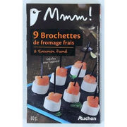 Brochettes de fromage frais et saumon fumé Mmm Auchan