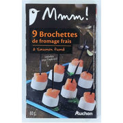 Brochettes de fromage frais & saumon fumé Auchan Mmm