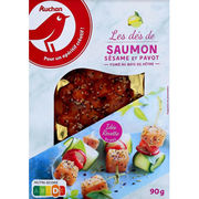 Dés de saumon fumé sésame et pavot Auchan