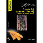 Émincés de saumon fumé à l'aneth et aux zestes de citron Carrefour