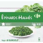 Épinards hachés surgelés Carrefour