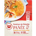 Escalope de volaille panée spaghetti sauce tomate basilic Système U