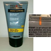 Gel nettoyant défatigant Energy Express Men Activ/Carrefour