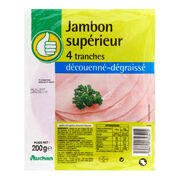 Jambon cuit découenné dégraissé Auchan
