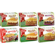 Lasagnes bolognaise, hachis parmentier et moussaka Findus
