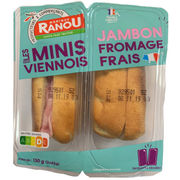 Les minis viennois jambon fromage frais Monique Ranou