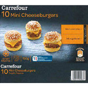Mini cheeseburgers surgelés Carrefour