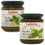 Pesto basilic vegan et Pesto toscano LaSelva