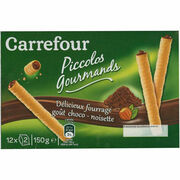 Piccolos Gourmands Délicieux fourrage goût choco-noisette Carrefour