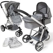 Poussette 3 en 1 combinée pliable Tectake