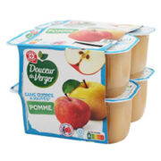 Purée de pommes sans sucre ajouté Douceur du verger (Marque repère E.Leclerc)
