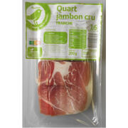 Quart de jambon cru tranché Essentiel (Auchan)