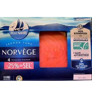Saumon fumé Norvège Petit Navire -25 % de sel