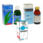 Solution buvable en gouttes Tussipax, sirop Néo-Codion Enfants et sirop Eucalyptine Le Brun