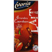 Tablettes de chocolat lait amandes caramélisées Ivoria